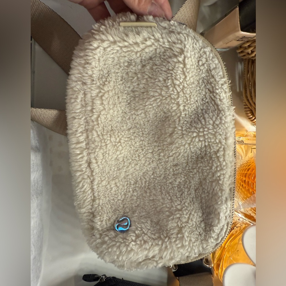 Lululemon Cream Sherpa Crossbody Bag